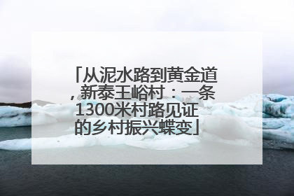 从泥水路到黄金道，新泰王峪村：一条1300米村路见证的乡村振兴蝶变