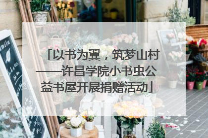 以书为翼，筑梦山村——许昌学院小书虫公益书屋开展捐赠活动