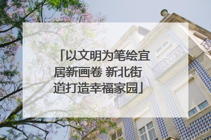 以文明为笔绘宜居新画卷 新北街道打造幸福家园