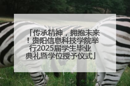 传承精神，拥抱未来！贵阳信息科技学院举行2025届学生毕业典礼暨学位授予仪式
