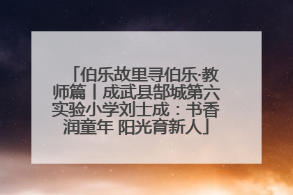 伯乐故里寻伯乐·教师篇丨成武县郜城第六实验小学刘士成：书香润童年 阳光育新人