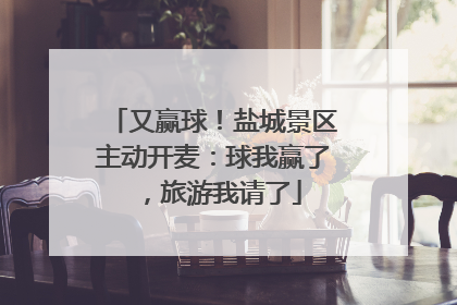 又赢球！盐城景区主动开麦：球我赢了，旅游我请了