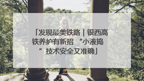 发现最美铁路｜银西高铁养护有新招 “小液捣”技术安全又准确