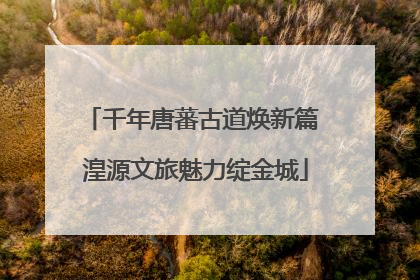千年唐蕃古道焕新篇 湟源文旅魅力绽金城