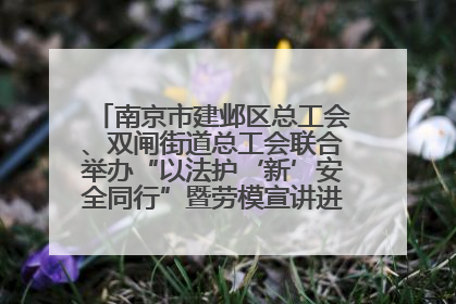 南京市建邺区总工会、双闸街道总工会联合举办“以法护‘新’安全同行”暨劳模宣讲进工地服务活动