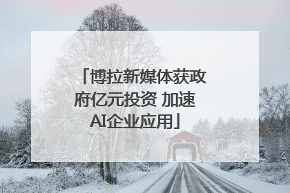 博拉新媒体获政府亿元投资 加速AI企业应用