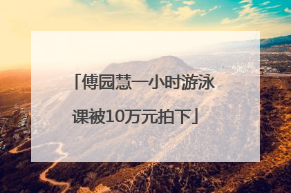 傅园慧一小时游泳课被10万元拍下