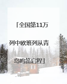 全国第11万列中欧班列从青岛鸣笛启程