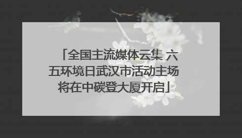 全国主流媒体云集 六五环境日武汉市活动主场将在中碳登大厦开启