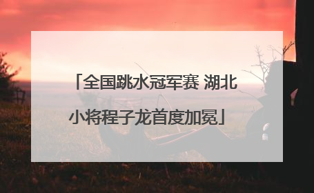 全国跳水冠军赛 湖北小将程子龙首度加冕