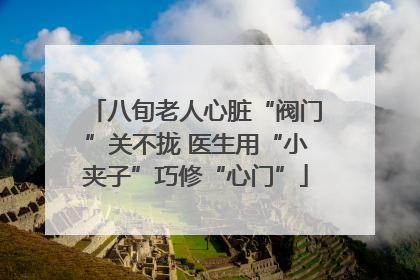 八旬老人心脏“阀门”关不拢 医生用“小夹子”巧修“心门”