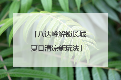 八达岭解锁长城夏日清凉新玩法