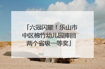 六冠闪耀！乐山市中区棉竹幼儿园捧回两个省级一等奖