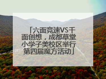 六面竞速VS千面创想，成都草堂小学子美校区举行第四届魔方活动