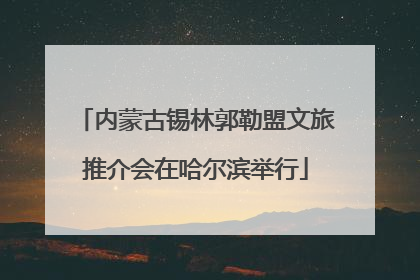 内蒙古锡林郭勒盟文旅推介会在哈尔滨举行