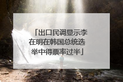 出口民调显示李在明在韩国总统选举中得票率过半