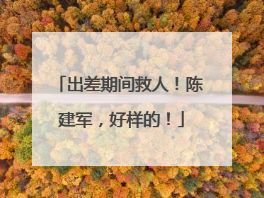 出差期间救人！陈建军，好样的！