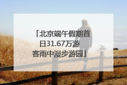 北京端午假期首日31.67万游客雨中漫步游园