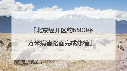 北京经开区约6500平方米病害路面完成修缮