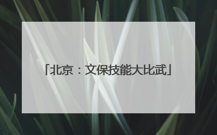 北京：文保技能大比武