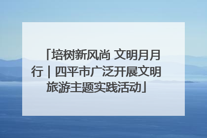 培树新风尚 文明月月行｜四平市广泛开展文明旅游主题实践活动