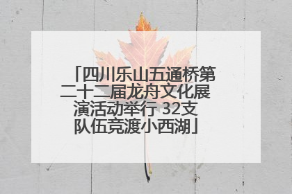四川乐山五通桥第二十二届龙舟文化展演活动举行 32支队伍竞渡小西湖