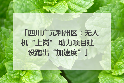 四川广元利州区：无人机“上岗” 助力项目建设跑出“加速度”