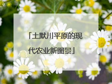 土默川平原的现代农业新图景