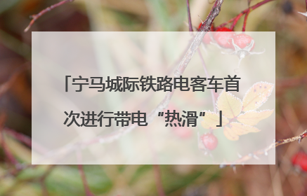 宁马城际铁路电客车首次进行带电“热滑”