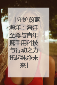 守护蔚蓝海洋：海洋至尊与青年携手用科技与行动之力托起纯净未来