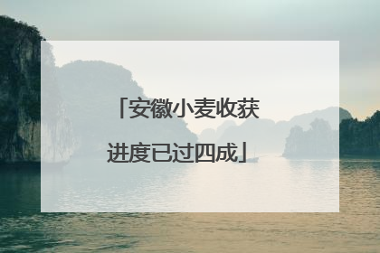 安徽小麦收获进度已过四成