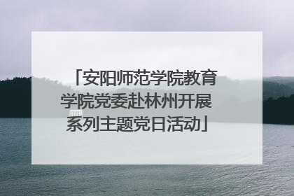 安阳师范学院教育学院党委赴林州开展系列主题党日活动