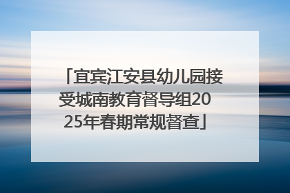 宜宾江安县幼儿园接受城南教育督导组2025年春期常规督查