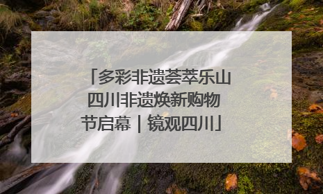多彩非遗荟萃乐山 四川非遗焕新购物节启幕｜镜观四川