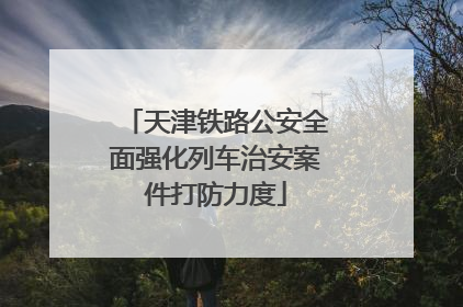 天津铁路公安全面强化列车治安案件打防力度