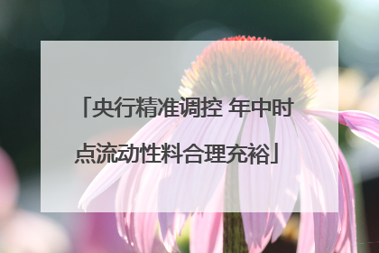 央行精准调控 年中时点流动性料合理充裕