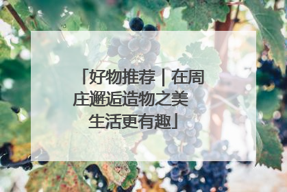 好物推荐｜在周庄邂逅造物之美 生活更有趣