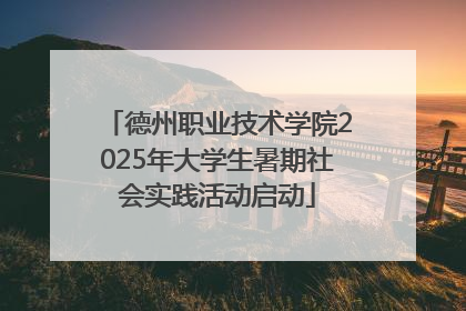 德州职业技术学院2025年大学生暑期社会实践活动启动
