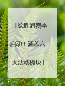 德胜消费季启动！涵盖六大活动板块