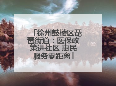 徐州鼓楼区琵琶街道：医保政策进社区 惠民服务零距离