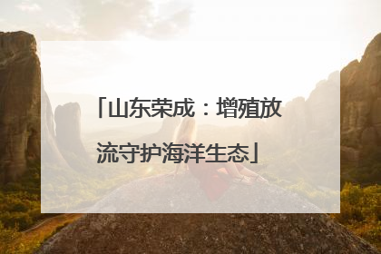 山东荣成：增殖放流守护海洋生态