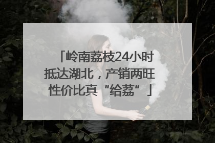 岭南荔枝24小时抵达湖北，产销两旺性价比真“给荔”