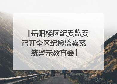 岳阳楼区纪委监委召开全区纪检监察系统警示教育会