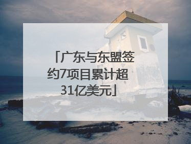 广东与东盟签约7项目累计超31亿美元