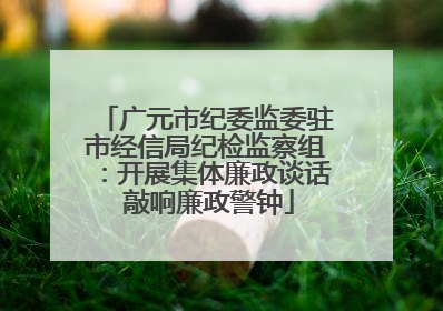 广元市纪委监委驻市经信局纪检监察组：开展集体廉政谈话 敲响廉政警钟