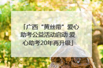 广西“黄丝带”爱心助考公益活动启动 爱心助考20年再升级