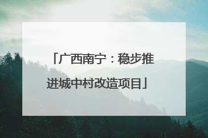 广西南宁：稳步推进城中村改造项目