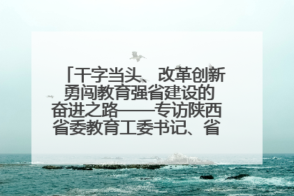 干字当头、改革创新 勇闯教育强省建设的奋进之路——专访陕西省委教育工委书记、省教育厅厅长王树声
