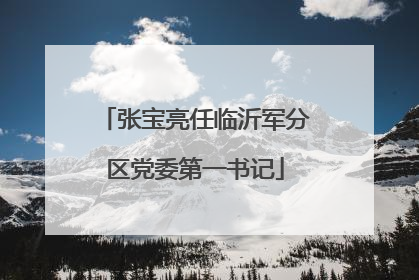 张宝亮任临沂军分区党委第一书记