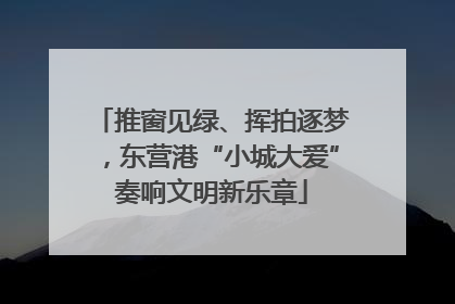 推窗见绿、挥拍逐梦，东营港“小城大爱”奏响文明新乐章